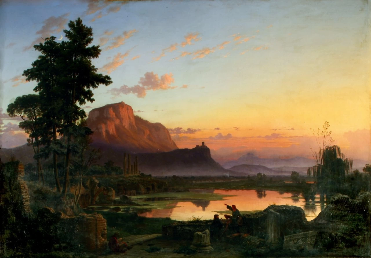 Paesaggio al tramonto